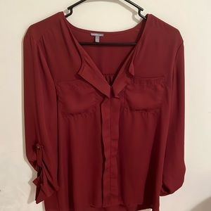 Red Charlotte russe top